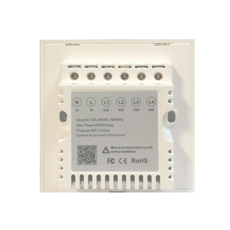 Wifi Smart 4 Gang Touch Switch White - ছবি 3