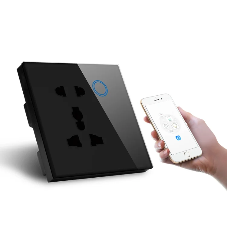 Wifi Smart 5 pin Socket Black
