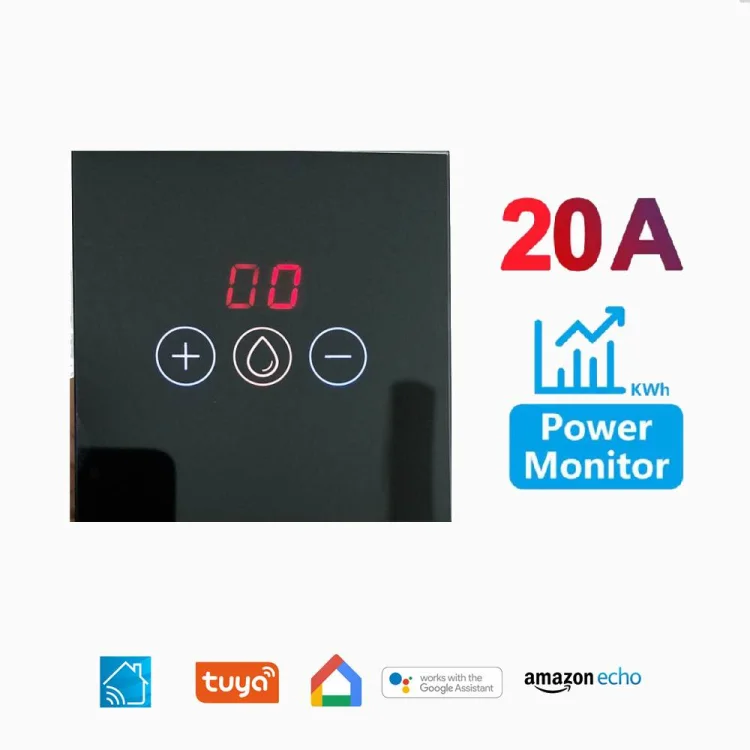 Wifi Smart Geyser 20A Switch with timer Black