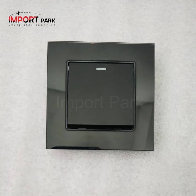 Glass Border Doorbell Push Switch Black