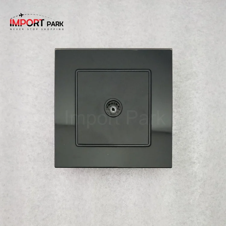 Glass Border Dish TV Socket Black