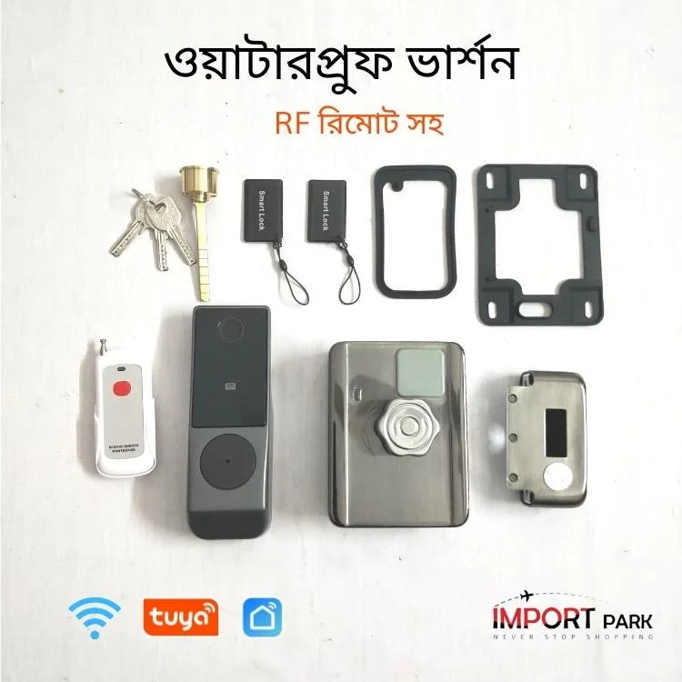 Tuya Executive Smart Finger Print Door Lock with Remote (Water Proof) - ছবি 3