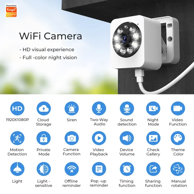 Wifi Cctv Surveillance 1080p Camera Smart Indoor Home Security PIR Motion Human Detection Camera - ছবি 5