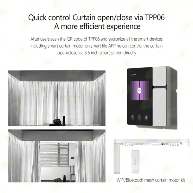 Smart Home Control Panel with Tuya Zigbee 3 Gang Wall Switches and LCD Screen - ছবি 4