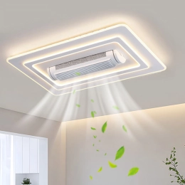 Remote Control Bladeless Ceiling Fan with Dimmable LED Light - FL03A-L