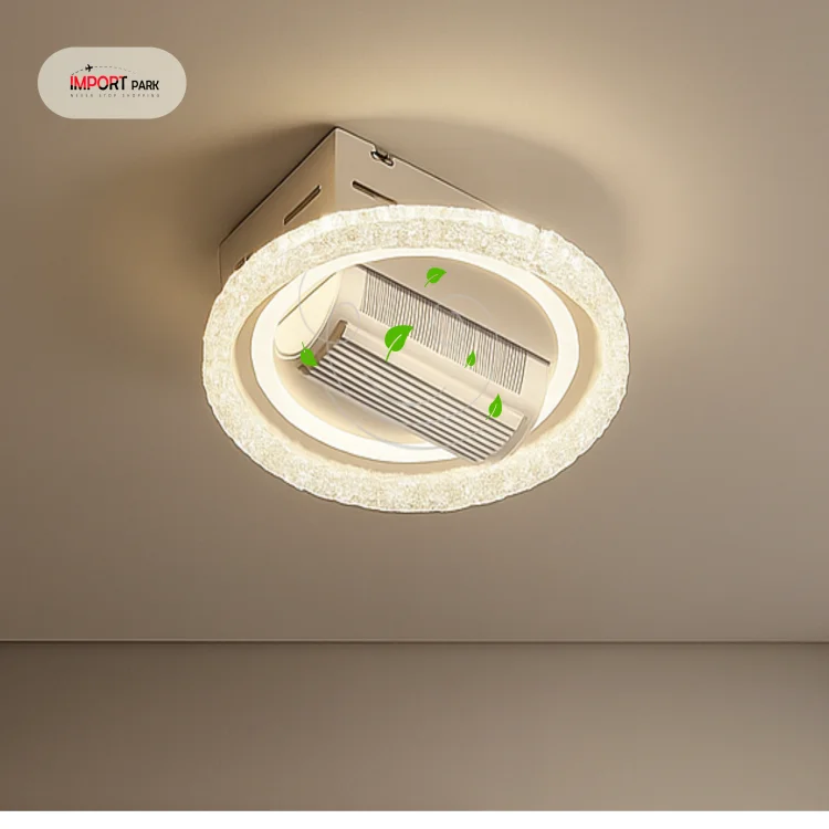 Remote Control Bladeless Ceiling Fan with Dimmable LED Light - FL01C