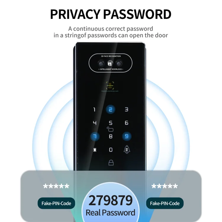 L13 Premium Professional Video Call Face Door Lock - ছবি 11