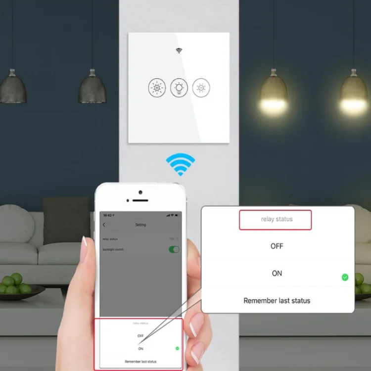 Wifi Smart Light Dimmer Switch White - ছবি 2
