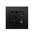High Quality 18W USB and Type C 5pin Wall Socket Black thumbnail 1