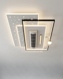 Bladeless Ceiling Fan with Dimmable LED Light & Remote