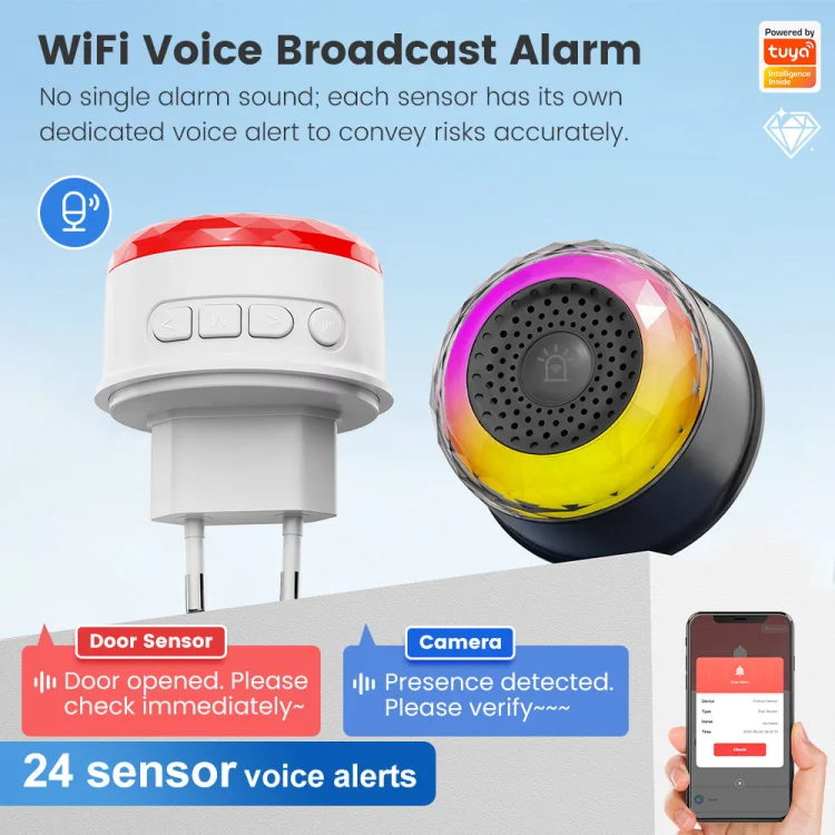 Tuya WiFi Smart Siren Alarm 110dB with Flashing Light - ছবি 4